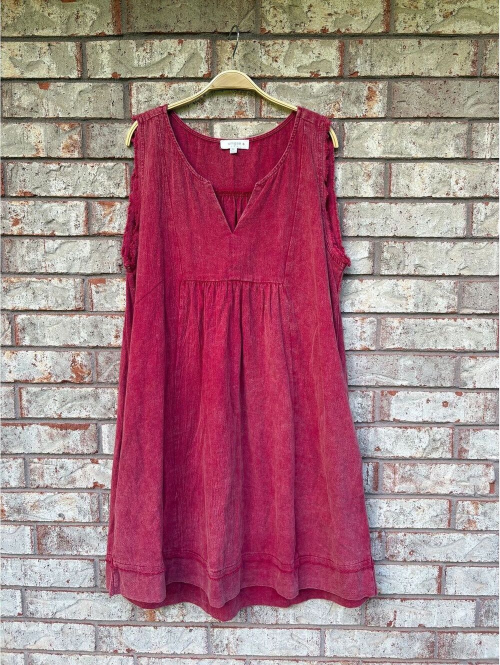 Umgee USA Sleeveless Ruffle Hem Tunic Dress Size 1XL